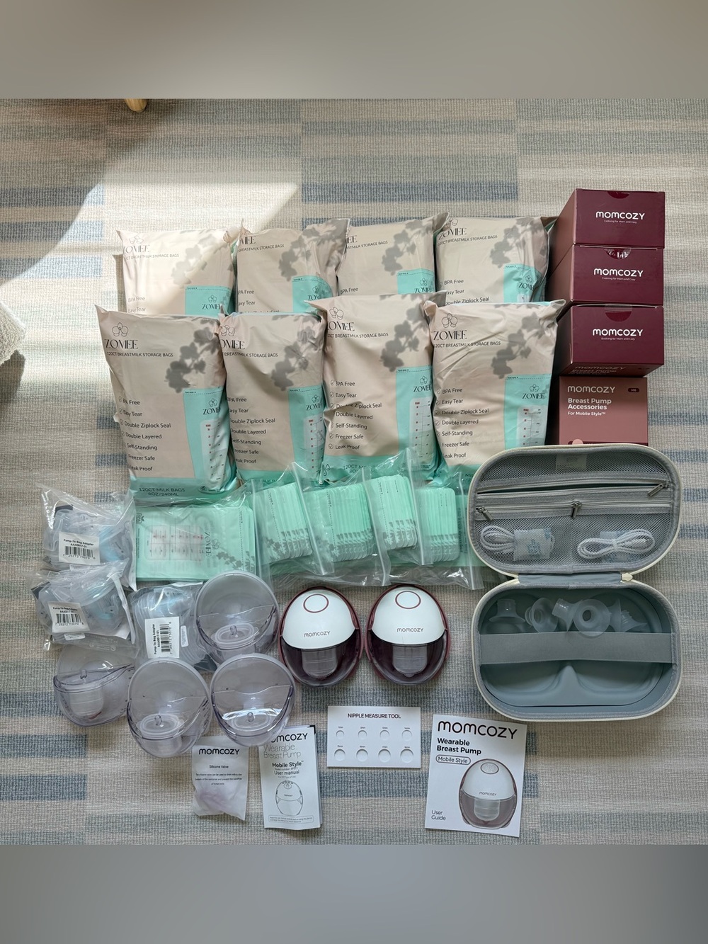 Momcozy Mobile Style™ Hands-free Breast Pump | M6 - storage bags & more!